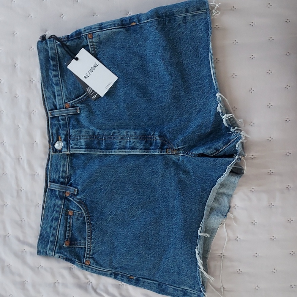 Re/Done Originals 90's Low Slung Short en Bleu Mere Sz 31 NWT - Picture 2 of 16